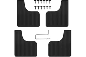 QUYDDC 4 Pcs Universal Mini Size Soft Rubber Mud Flaps - Prevent Mud Splashes, Enhance Appearance, Easy Install, Waterproof & Scratch Resistant - Ideal for Sedan SUV and Urban/Suburban Cars -Black