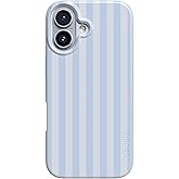 Casely iPhone 17 Case | Blue Stripes | Sunday Best | Compatible with MagSafe | Classic Ultra Slim Design