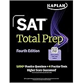 SAT Total Prep, Fourth Edition (2026-2027): Includes 4 Full Length Practice Tests, 1,100+ Practice Questions + 1 Year Access to Online Quizzes and Video Lessons and Tutorials (Kaplan Test Prep)