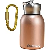 Beilastarx 10oz Mini Vacuum Insulated Water Bottle - Small Stainless Steel Water Bottle Portable Leak-Proof Metal Sports Hot and Cold Water Bottle for Indoor and Outdoor (Gold, 10oz)