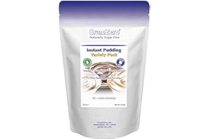 GramZero Variety (Vanilla, Chocolate, Butterscotch) Sugar Free Pudding Mix 12-Pack, Great For Nutrition Club Meal Replacement Shakes, Low Calorie Dessert, Stevia Sweetened