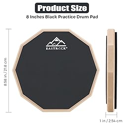 EASTROCK Practice Drum Pad, 8 Inches Double Sided