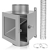 Dryer Duct Lint Trap, Indoor Dryer Vent Kit Filter Box with 8FT 4" Dryer Vent Hose, 2 Clamps, 2 Stainless Steel Filter Mesh, 