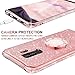 Galaxy S9 Plus Case, Glitter Bling Diamond Rhinestone Bumper Cute Galaxy S9 Plus Phone Case for Girls with Ring Kickstand Protective Samsung Galaxy S9 Plus Case for Girl Women - Rose Gold [ Pink ]