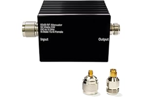 AURSINC 50W RF Attenuator, 50 dB Fixed, 50 Watt 50 Ohm Attenuator DC to 3GHz, N Male to Female Fixed Attenuator kit for Tinysa Ultra Spectrum Analyzer Antennas & Test Equipment