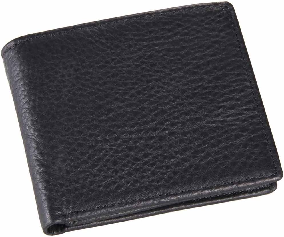 Mens Bifold Wallet with Coin Pocket Compact Card Holder Casual Style Wallets