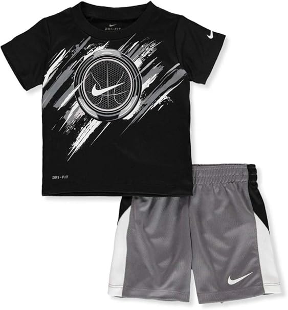 Nike Baby Boys' 2Piece Shorts Set Outfit Black, 24