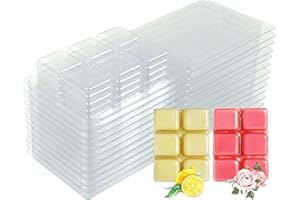 CAKETYCG YYCH Wax Melt Molds - 100 Pack Clear Plastic Clamshells for Wickless Candles