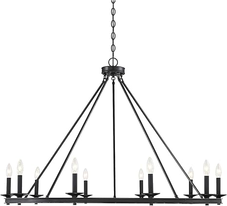 black modern farmhouse chandelier