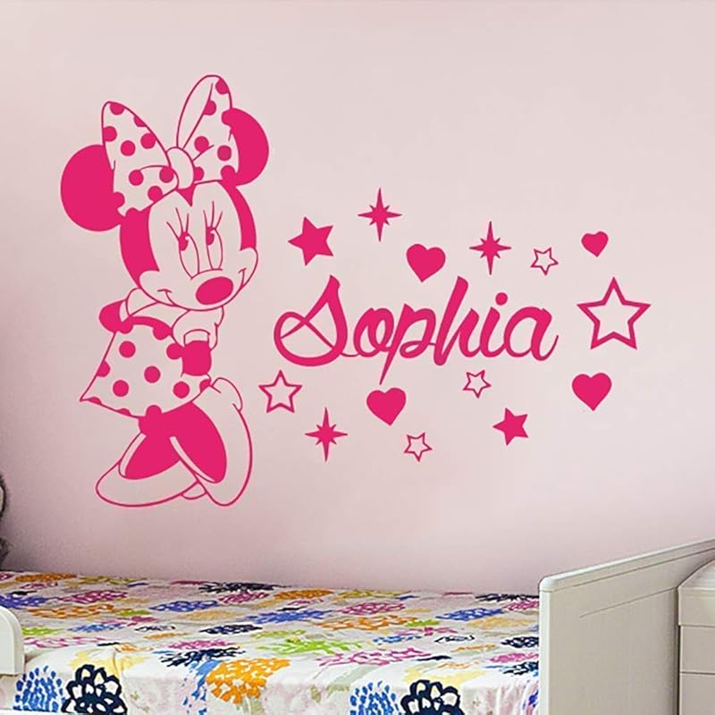 Name Wall Decal Minnie Mouse Vinyl Decals