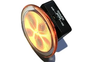 LUCKYFISH Plasma Plate Portable Mini Pocket Plasma Disk with Voice and Touch Response, Suitable for Party Decoration,Outdoor Activities Warning Signal and Science Gift 2.5Inch (Sun Red)