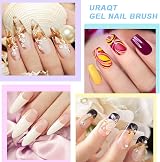 URAQT Nail Art Brushes Set 6Pcs Double Ended Gel Polish Pens Professional view 6