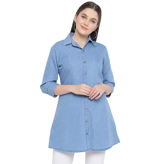 womens denim shirt outfit