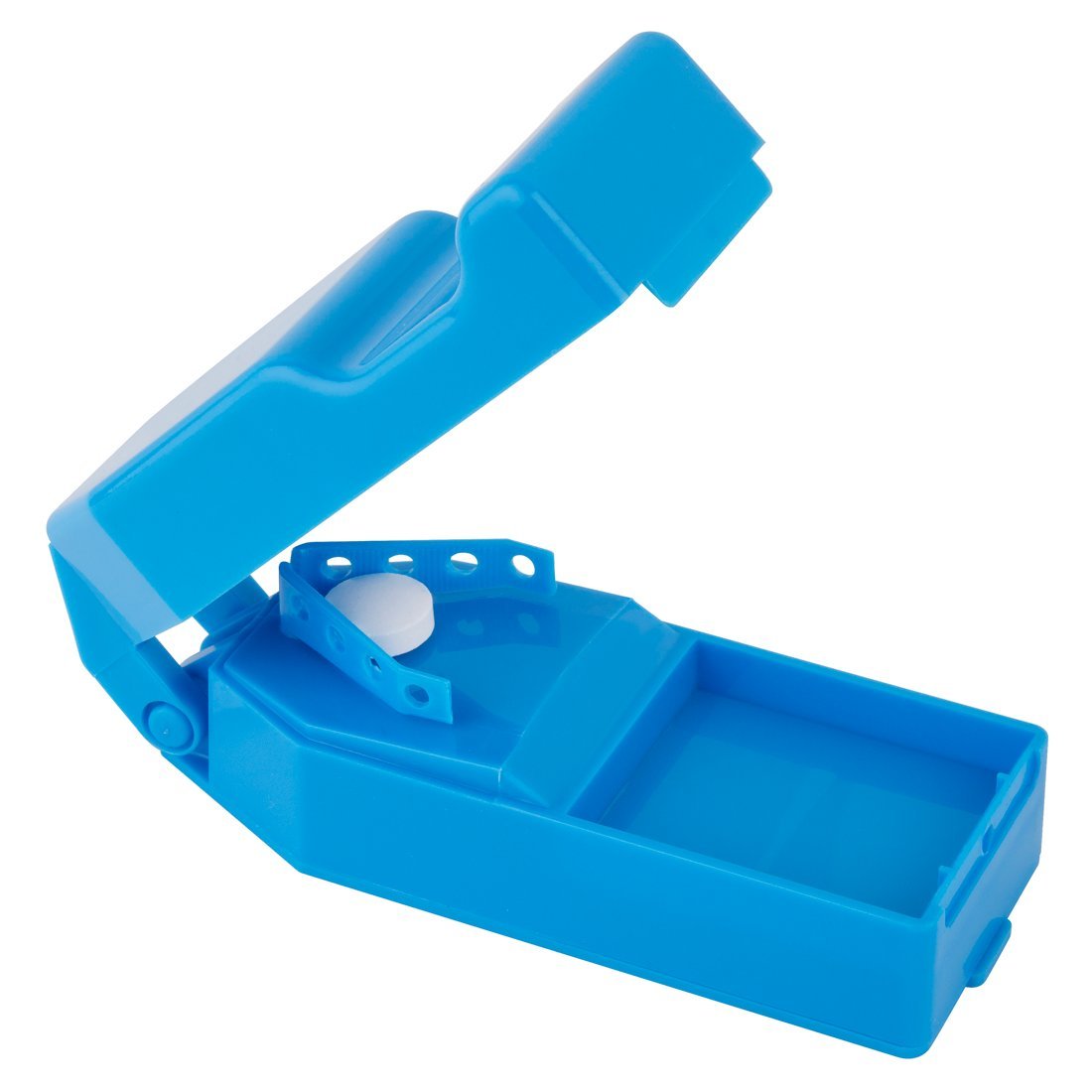 Photo 1 of EZY DOSE Pill Cutter and Splitter with Dispenser, Cuts Pills, Vitamins, Tablets, Stainless Steel Blade, Travel Sized, Safely Cut Pills and Vitamins, Easy to Use, Color May Vary, BPA Free