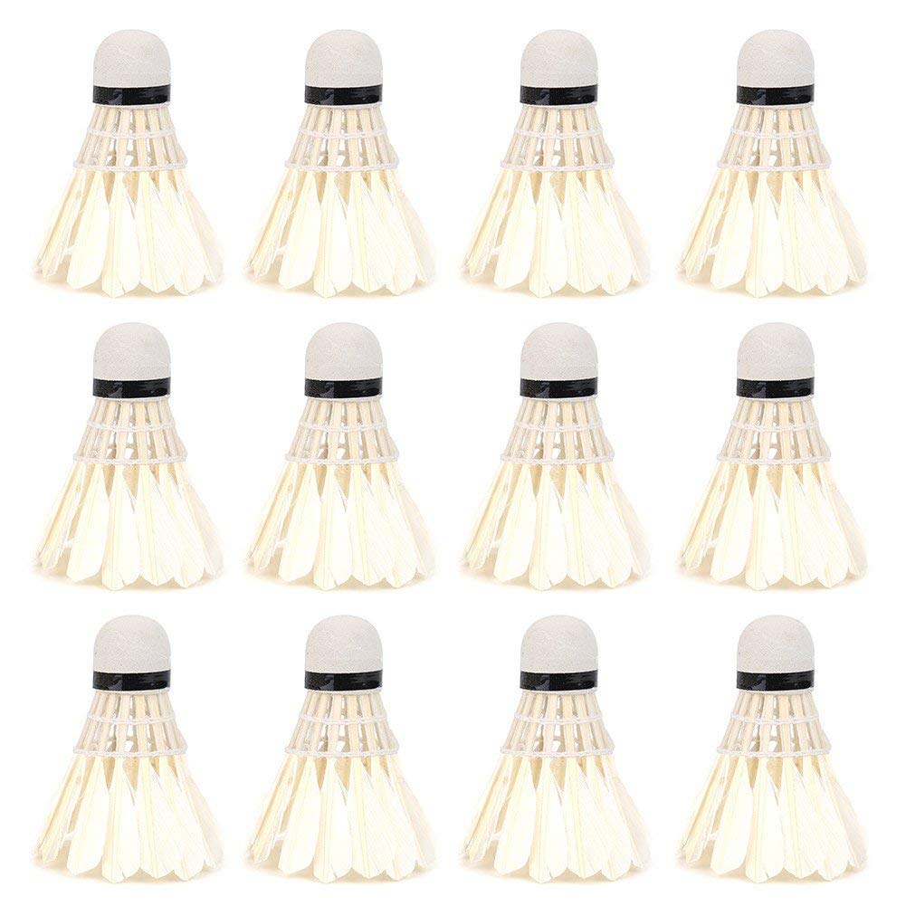 VGEBY1 Badminton Balls, 12Pcs/Lot White Shuttlecocks for Outdoor Sports