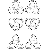 Sterling Silver Earrings for Women | Heart Celtic Love Knot Cross Triangle Vintage Stud hypoallergenic Earrings for Women Jewelry Birthday Gifts