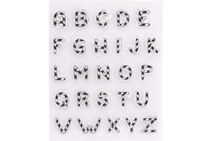 LZBRDY 5.5 by 7.1 Inch 26 Alphabet Letters Clear Stamps for Scrapbooking and Card Making Paper Crafts Silicone Stamps (LZT176