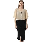 Hotshawl Chiffon Capelet Soft capes Shawls and Wraps for Evening Dress Wedding Cape 1920s shawl accessories for women