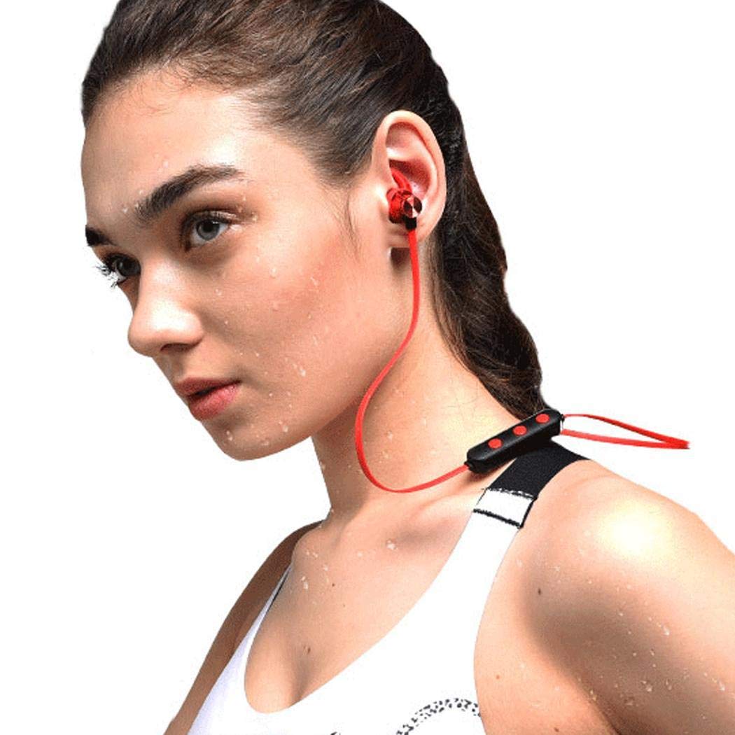 Junio1 Cuffie magnetiche Sportive con Archetto da Collo Auricolari Bluetooth Stereo bilaterali Senza Fili Cuffie Bluetooth