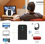 Jsdoin Bluetooth 5.0 Transmitter Receiver 3-in-1 USB 3.5mm Audio Adapter TV PC view 5