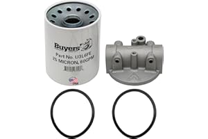 BUYERS PRODUCTS COMPANY Buyers Products HFA22525 HFA Series 2 Hydraulic Filter Assembly, 25 Micron Filter Rating, 25 PSI Bypass, 1-1/4" NPT Ports, Hydraulic Equipment Parts
