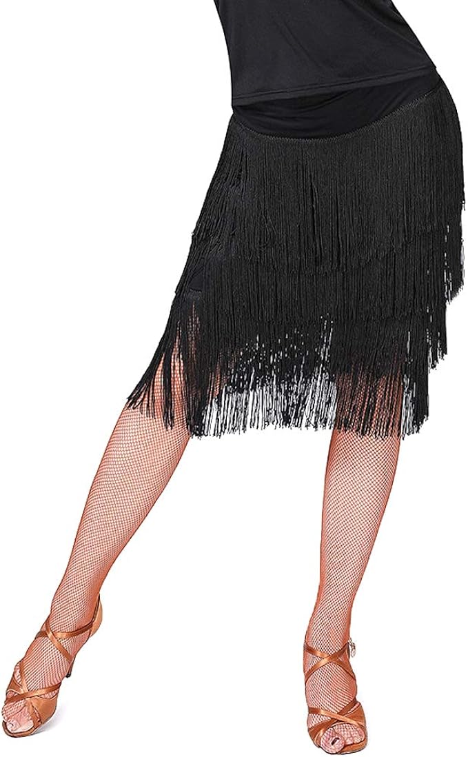 yanni Adult Latin Dance Skirt Women's Large Size Fringed Latin Skirt