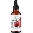 Sweet Essentials 100% Organic Buriti (Aguaje) Fruit Oil | Imported From Brazil | 2oz Glass Bottle With Glass Dropper | 100% Pure | Cold-Pressed | Natural Moisturizer for Skin, Hair and Face