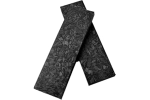 Aibote 1 Pair Marble Pattern Carbon Fiber Knife Handle Scales Slabs Handles Material Knives High-end Custom DIY Tools for Blanks Blades Jewelry Making(Each Pair is Unique)