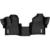 OEDRO Floor Mats 1st Row Fit for 2015-2021 Ford Transit 150/250/350 (No Transit Connect), One Piece Black with Vinyl Flooring, Black TPE All Weather Floor Liners