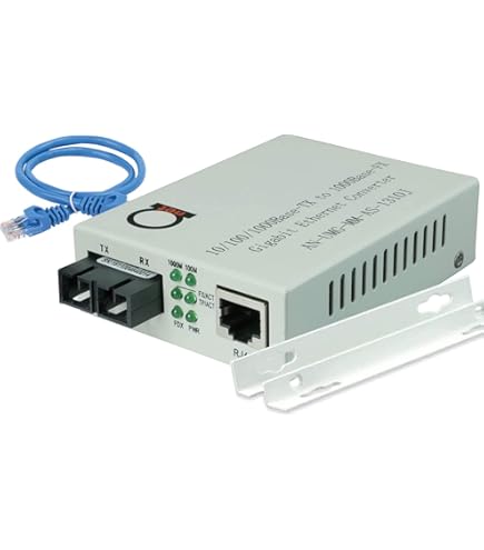 Single Mode LC Gigabit Fiber Media Converter - Includes LC SFP 20 Km (12.42 Mile