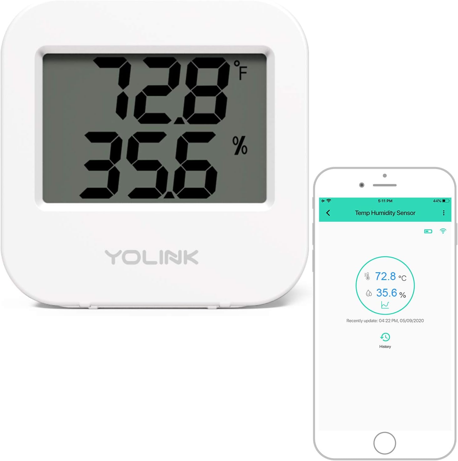 Smart Temperature Humidity Sensor Works w/Alexa IFTTT, 1/4 Mile Super Long Range Wireless