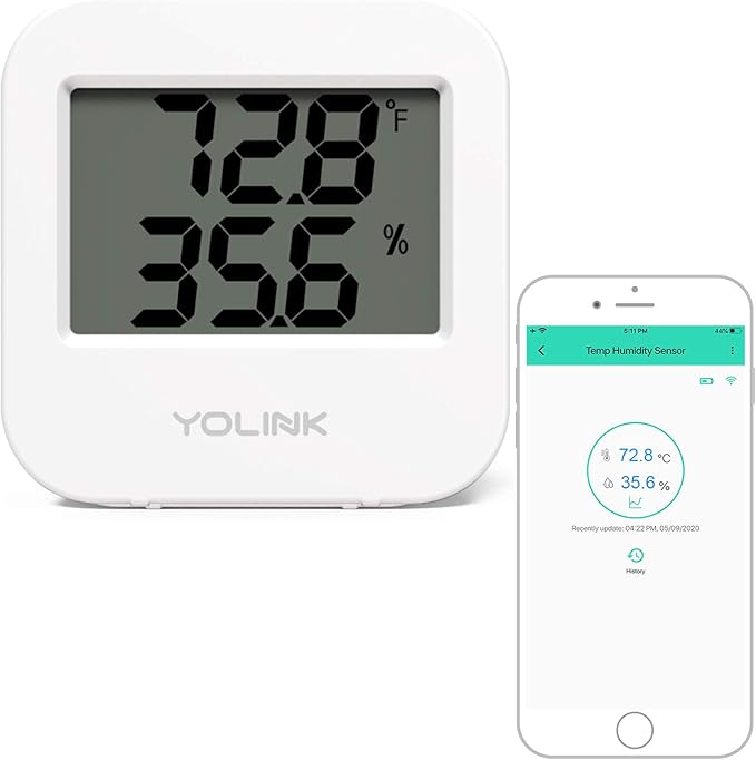 Smart Temperature Humidity Sensor Works w/Alexa IFTTT, 1/4 Mile Super