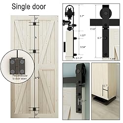 LTIYITL 5FT Bi-Folding Sliding Barn Door