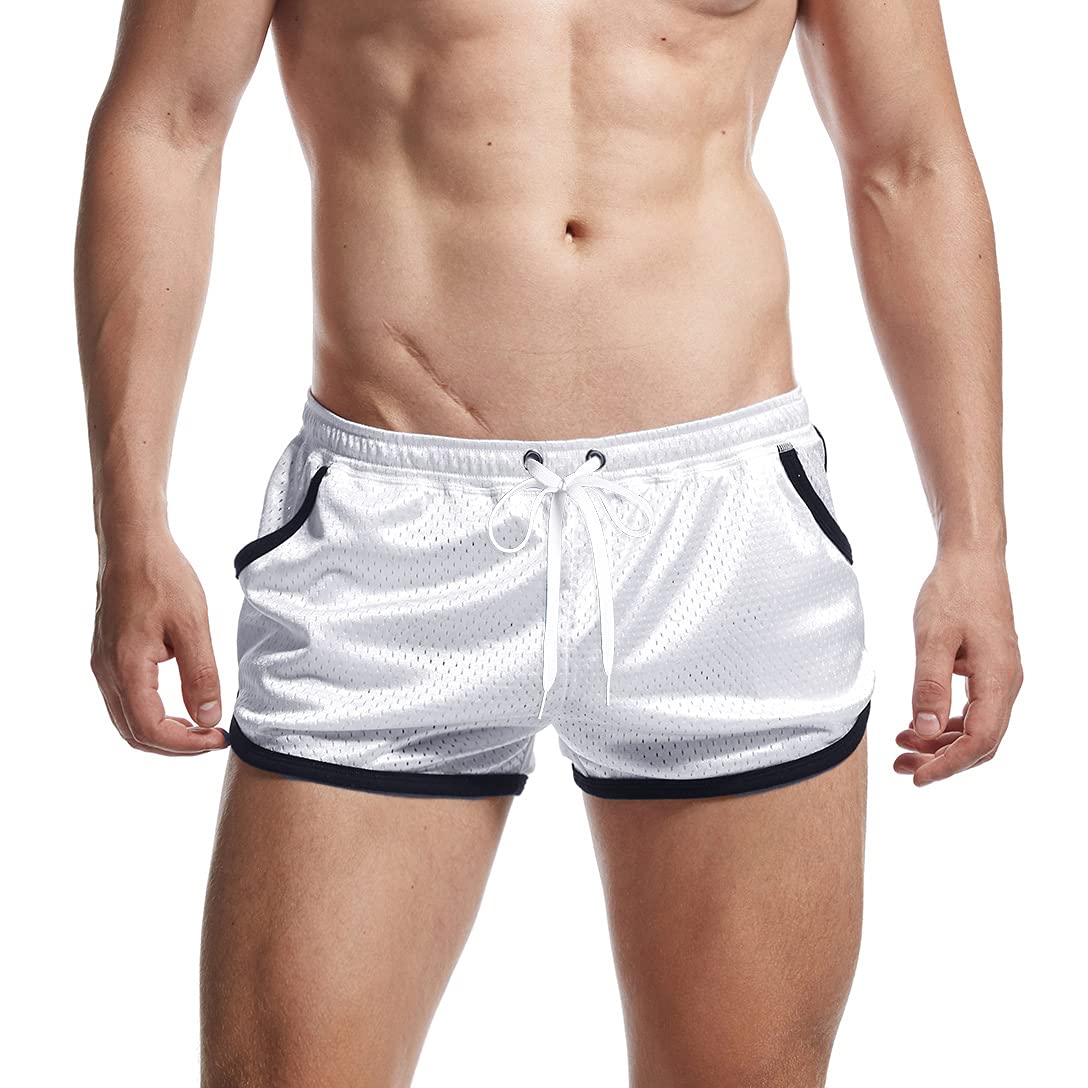AIMPACT Men's Tie Dye Mesh Booty Shorts - 3 Inch Inseam Athletic Workout Shorts