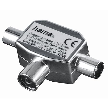 Hama Antennen-Verteiler (Koax-Kupplung - 3 Koax-Stecker) (Amazon Frustfreie Verpackung)