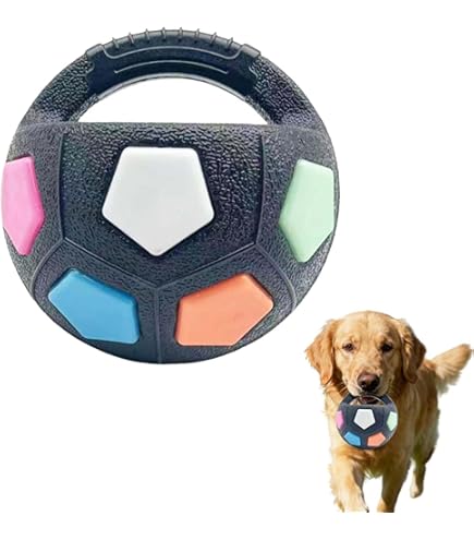 Balle Pour Chien Agressif Mâcheur - Caoutchouc Dur Indestructible, 18 Cm, Avec Poignée - Pour Jeu, Récupération, Entraînement