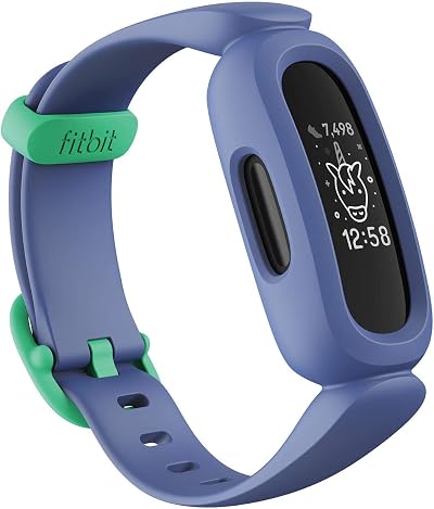 Fitbit Ace 3 Activity Tracker Kids Blue/Green Animated Faces 8-Day Battery
