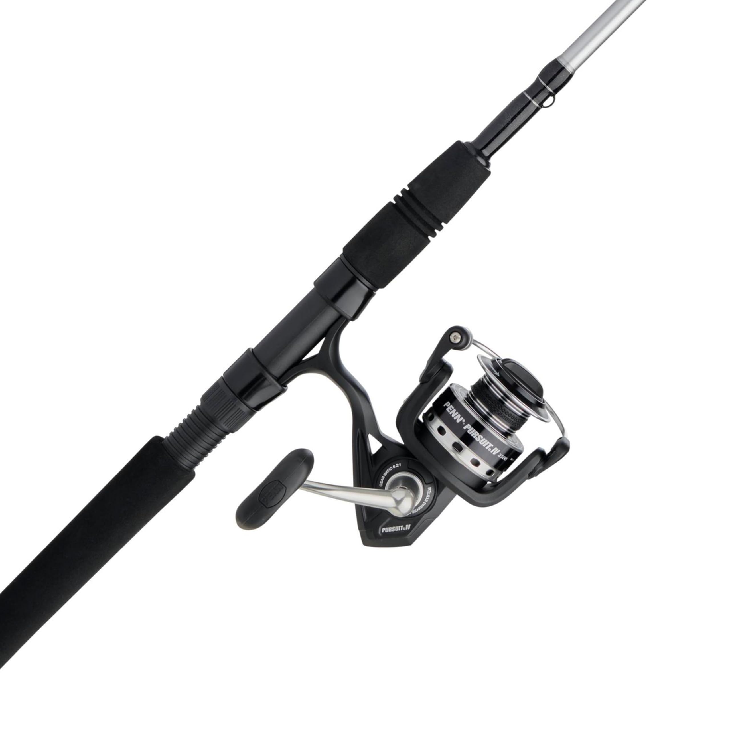 Photo 1 of ***MISSING REEL*** PENN 7’ Pursuit IV 2-Piece Fishing Rod and Reel (Size 4000) Inshore Spinning Combos, 7’, 1 Graphite Composite Fishing Rod with 5 Reel, Durable and Lightweight, Black/Silver
