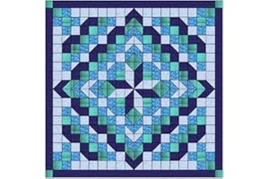 Material Maven Easy Quilt Kit Faceted Star Purple & Aqua