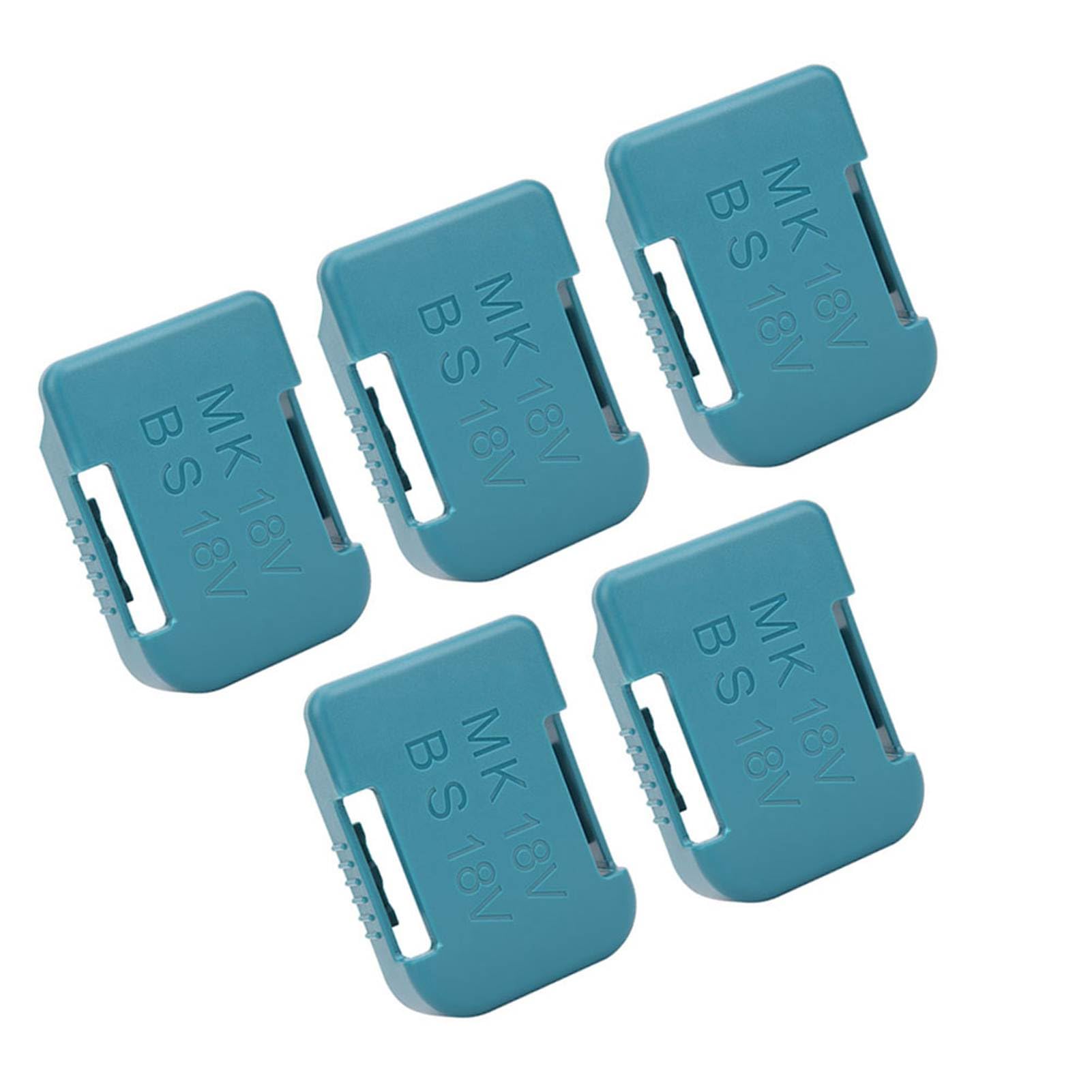 5pcs Battery Storage Rack Holder Case for 18V Fasteners (Cyan)