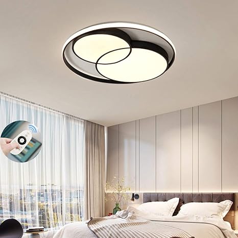 Schlafzimmerlampe Led Rund Deckenleuchte Dimmbar Ring Design Deckenlampe Modern Dekor Schwarz Schlafzimmer Lampe Ultra Dunn Metall Deckenlicht Flur Wandleuchte Kuche Wohnzimmer Decke Beleuchtung 60w Amazon De Beleuchtung