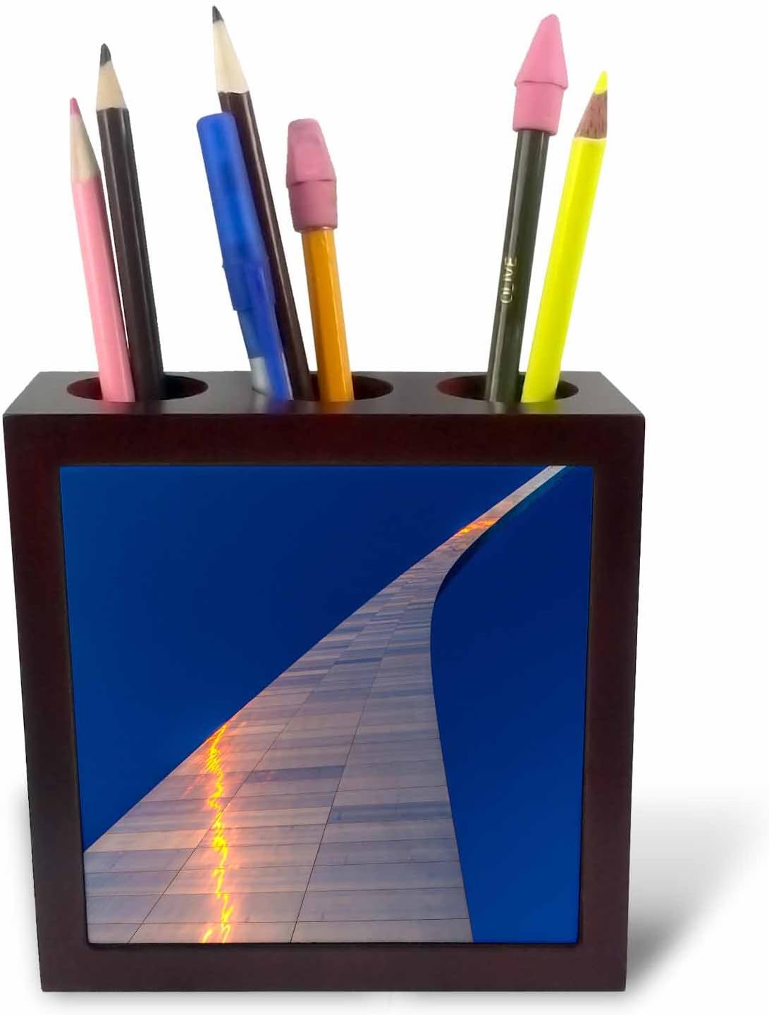 3dRose ph_231050_1 5-Inch "Gateway Arch in St. Louis/Missouri at Sunrise" Tile Pen Holder