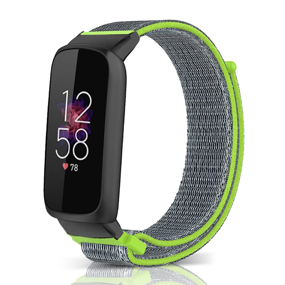 Niboow Strap Compatible with Fitbit Luxe, Men Women Children Nylon Soft Lightweight Breathable Watch Band Compatible with Fitbit Luxe - Yellow
