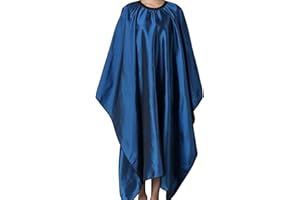 Iusmnur Barber Cape, Professional Hair Salon Cape with Adjustable Metal Clip, Shampoo Hair Cutting Cape for Barbers and Stylists - 55 x 63 inches (Blue)