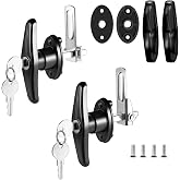 Truck Cap Latch T Handle Lock Matching Set Truck Cap Topper Camper Shell T-Handle Lock Complete Set Key Alike(Left &amp; Right)