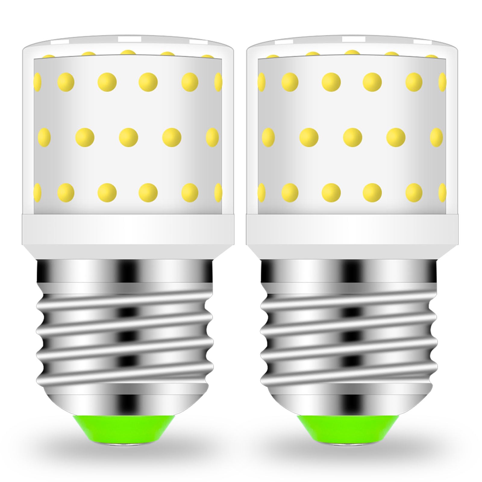 ZHENMING 6W E27 Screw Bulb, 60W Equivalent Lamps, Cool White 6000K 800lm LED Bulbs, Compact Mini Energy Saving Lightbulbs, Non-Dimmable, Pack of 2
