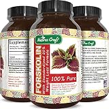 100% Pure Forskolin Extract 60 Capsules (Best Coleus Forskohlii on the Market) - Highest Grade Weight Loss Supplement for Women & Men - Standardized At 20% - Guaranteed By California Products
