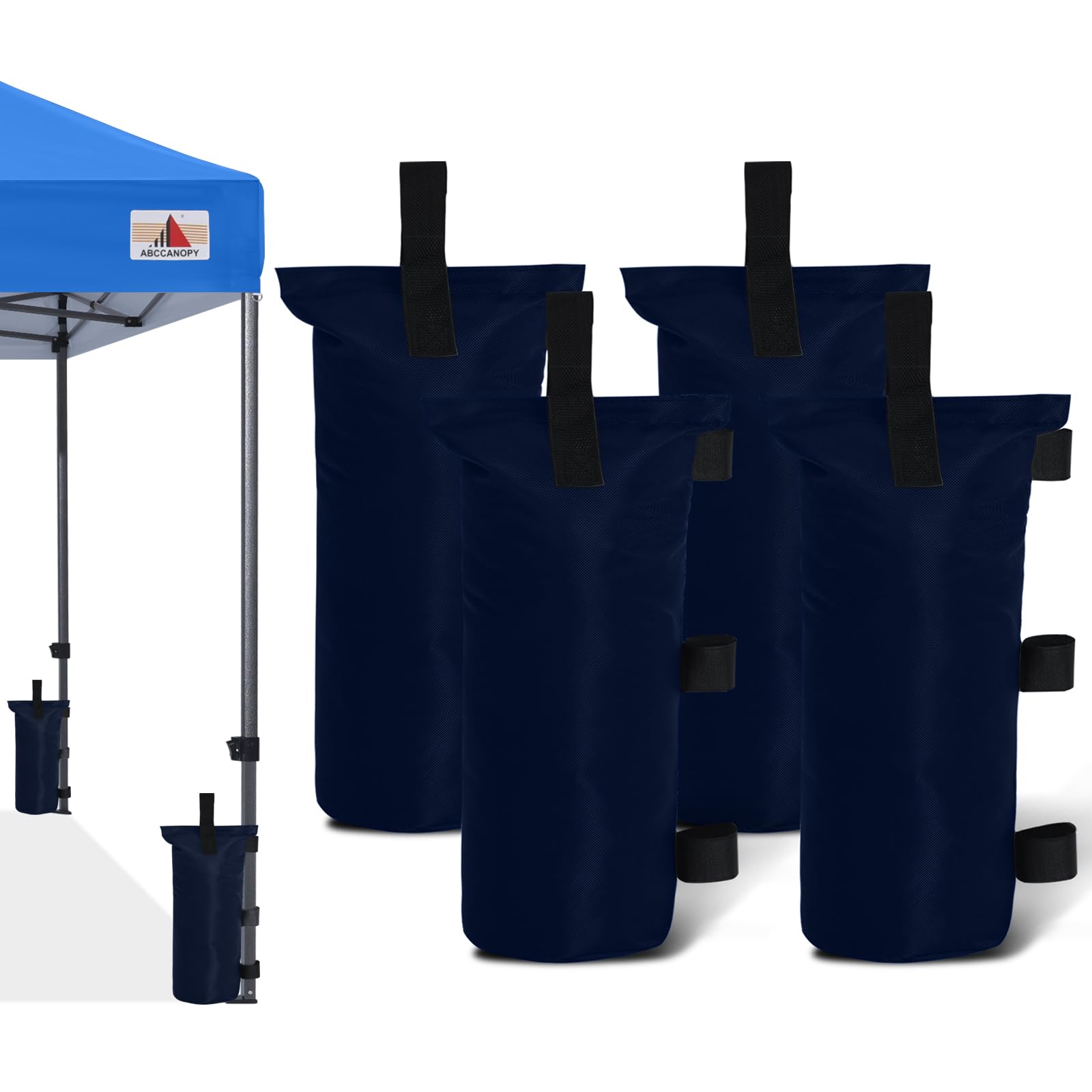 ABCCANOPY 84 Lbs Gazebo Weight Bags Industrial Grade Sand bags (4 Pack, Navy Blue)