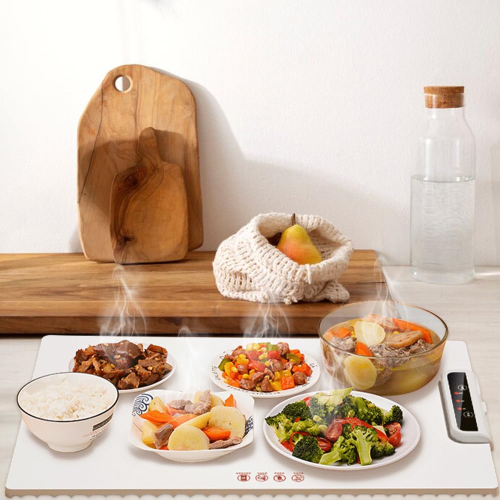 Electric Warming Tray with Adjustable Temperature, 24x15in Electric