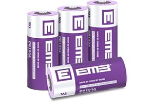 EEMB CR123A 3V Lithium Battery Non-Rechargeable CR17345 CR123 Batteries High Performance with PTC Protection for Cameras Flas